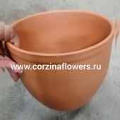Горшок Цветник диаметр 22 см красная глина GOR1 от интернет магазина Корзина Цветов