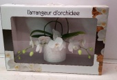 Орхидея Фаленопсис в Керамике Ланжери в подарочной коробке KM448 купить в Москве
