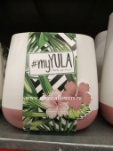 Кашпо пластик лечуза пот YULA бело-розовый GOR17 купить в Москве