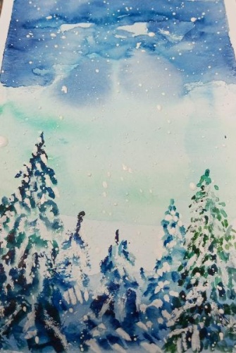 Картина Ельник. Зимний лес K40 Картина Ельник. Зимний лес K40 купить в Москве