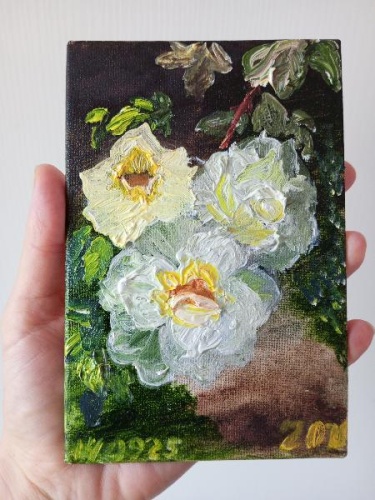 Картина маслом «Желтые розы» K31 фото 3 Картина маслом «Желтые розы» K31 купить в Москве фото 3