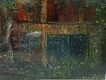 Картина масло, картон Дом переживший век K34 купить в Москве