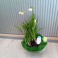 7 Белоснежников в стекле к Пасхе KM842 купить в Москве