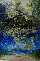 Картина маслом «Горное озеро в Каньоне Гейнюк» | Артикул K06 купить в Москве