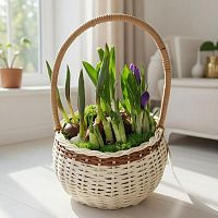 Первоцветы в корзине Фонарь KM1012 купить в Москве