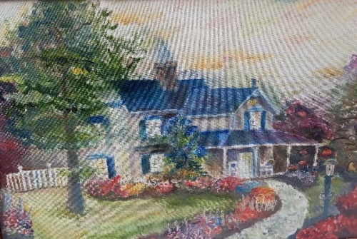 Картина масло, холст Дом K35 купить в Москве