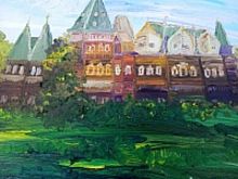 Картина маслом «Коломенское». Авторская живопись 40×50 см K49 купить в Москве