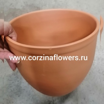 Горшок Цветник диаметр 22 см красная глина GOR1 купить в Москве